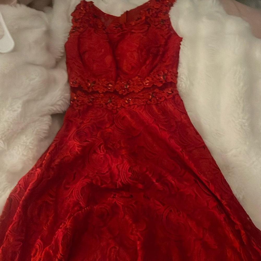 red dress
